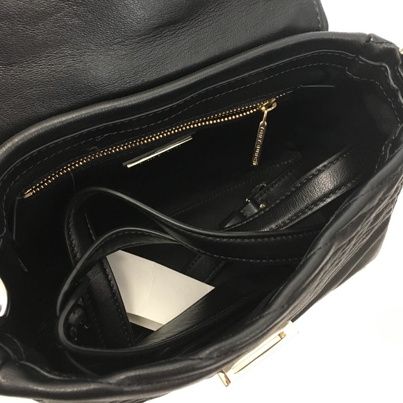 ENDS APR16! 797 Quilted Mini Black Leather Satchel - Picture 4 of 7
